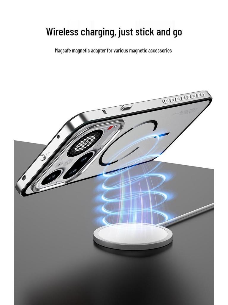 Nothing Phone 4 Pro Magnetic Metal Snap Drop-Proof Frosted Case