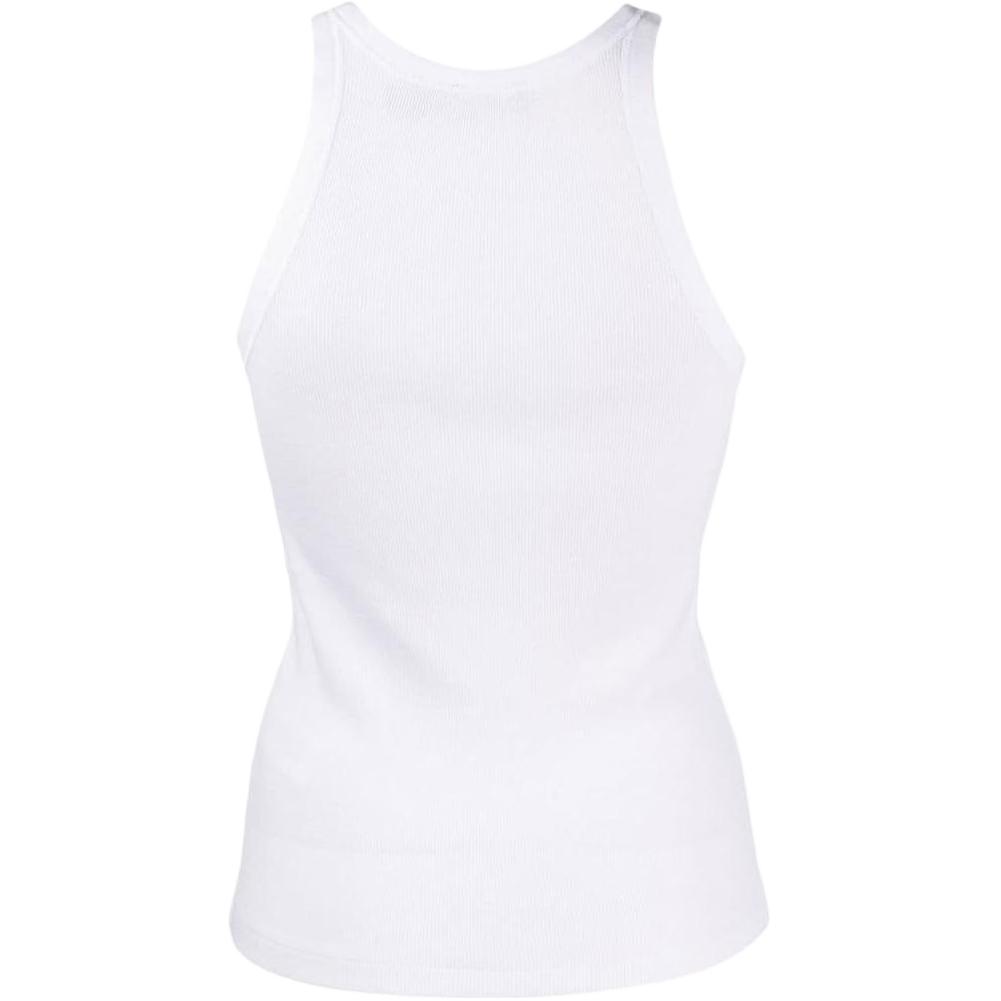 Polo Ralph Lauren SS23 Solid Color Round Neck Pullover Tank Top Women tops White 211897541-001