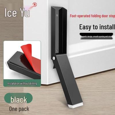 Bingyu Punch-Free Stainless Steel Foot-Operated Door Stop