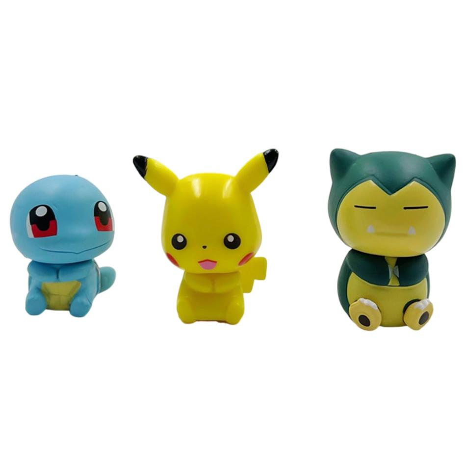 6pcs Pokemon Pikachu Anime Toys Dolls for Kids Action Figure Toy Charmander Squirtle Cartoon Doll Boys Girls Child Birthday Durable Gift