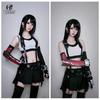 Ff Vii Tifa Cosplay Costume Ff7 Remake Game Cosplay Costume Halloween Sexy Overalls Skirt Gloves Stokings