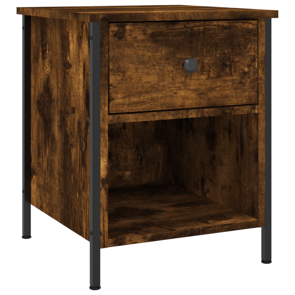 Nightstand Smoked Oak 40x42x50 Cm Engineered Wood