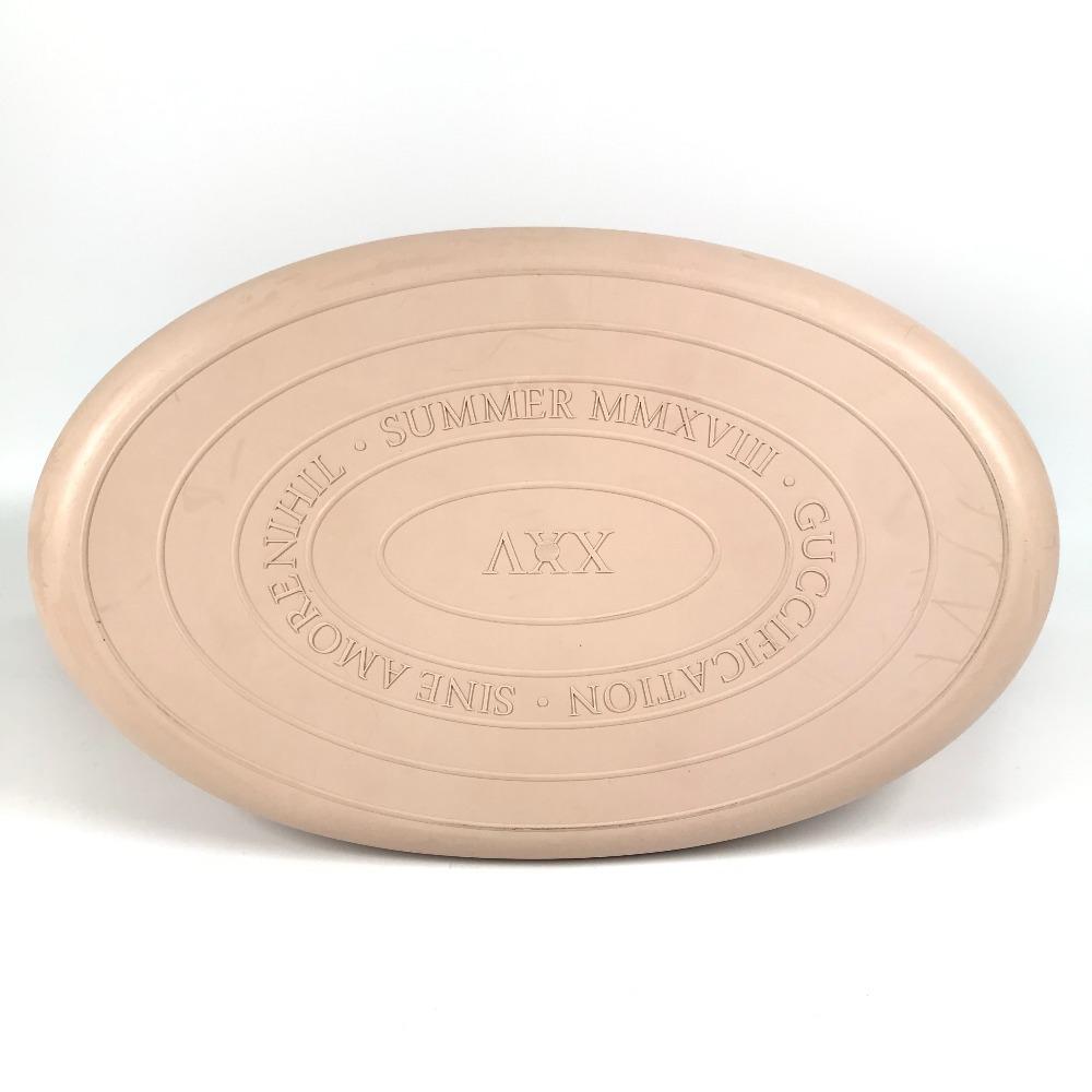 GUCCI 511261 Bucket Bag Logo Laundry Bag Bag Hand Bag rubber Beige