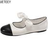 Modedesigner Schleife Damen Mary Jane Schuhe Mode Flache Slipper Damen Lässige Outdoor Weiche Sohle Ballerinas