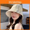 Fashion Checkered Sun Hat With Adjustable Fit For Spring Summer Outdoor Activities