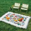 Bohemian Style Cotton Linen Tablecloth Picnic Blanket Outdoor Camping Mat Waterproof Ground Cover