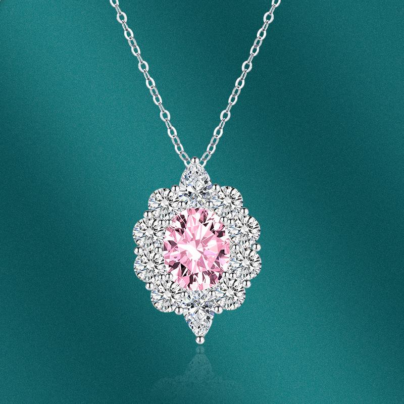 

Женское ожерелье Lindon, кулон из медного сплава, циркон, модный подарок розовый