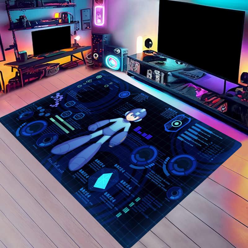 Robot Game Carpet M-Megaman European and American Series Living Room Square Rugs Tent Mats Carpets for Living Room