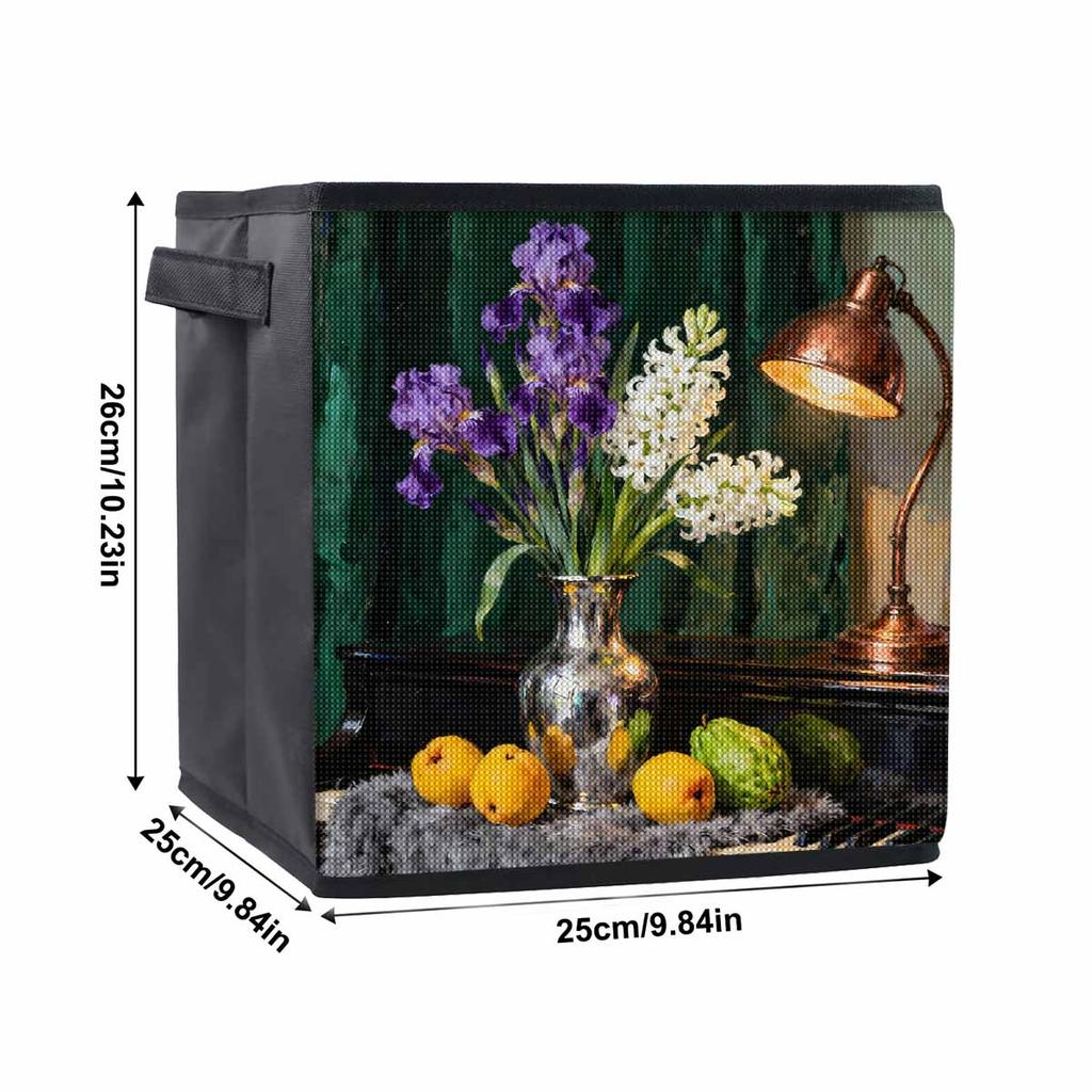 Beautiful Flowers 5D Diamond Painting Storage Basket Full Round Drill Mosaic Diamond Embroidery Cross Stitch Kits Home Decor Home Decor