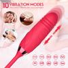 2 In 1 Automatic Retractable Rose Shape Clitoris Sucking Vibrator Vaginal Nipple Sucker Stimulation Trusting Dildo Vibrator Sex Toys for Women