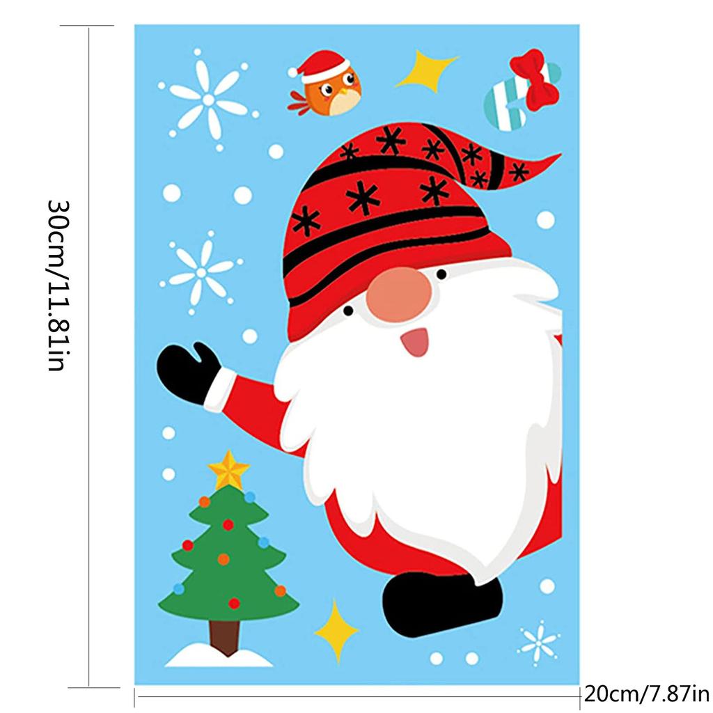 Pegatinas adhesivas para ventana de Navidad, pegatinas adhesivas para ventana de copo de nieve de Navidad para vidrio