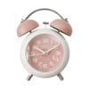 Metal Frame Silent Table Clock 4-Inch Bedroom Desktop Clock Creative Twin Bell Alarm Clock  Bedroom