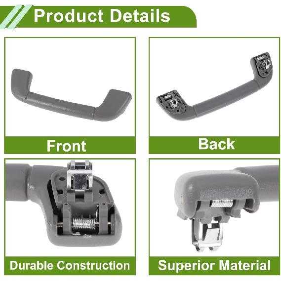 Front Roof Pull Handle for Toyota Camry 2007-2011 for Toyota Avalon 2005-2012 Interior Trim Handle No.7461030240 Gray 1 Pc