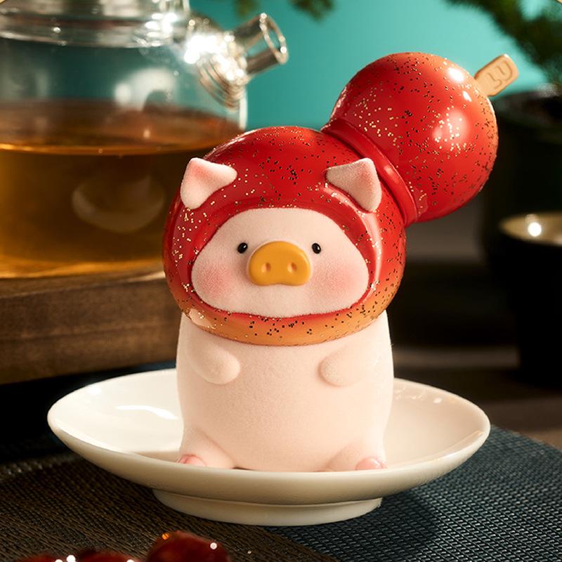 Lulu s Pig Food Series: Blind Box Toys, Flocked Ornaments & Figurine Gifts
