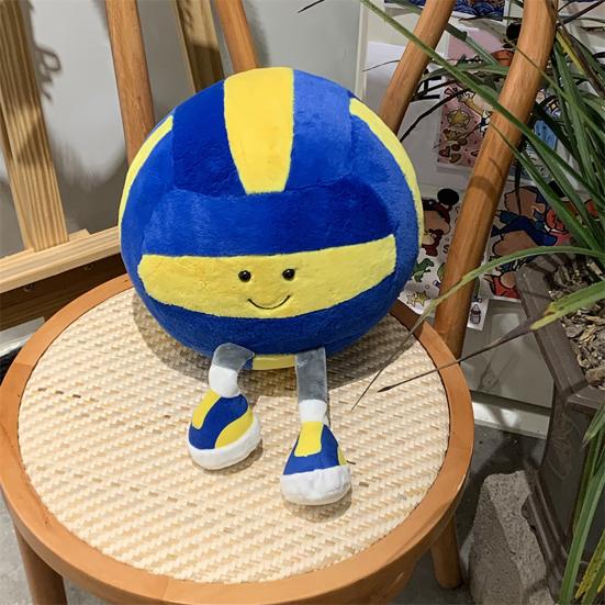 Plush Doll Cartoon Volleyball Soft Elastic Washable Cuddling Toy Sofa Car Seat Bed Decoration Throw Pillow Office Nap Pillow