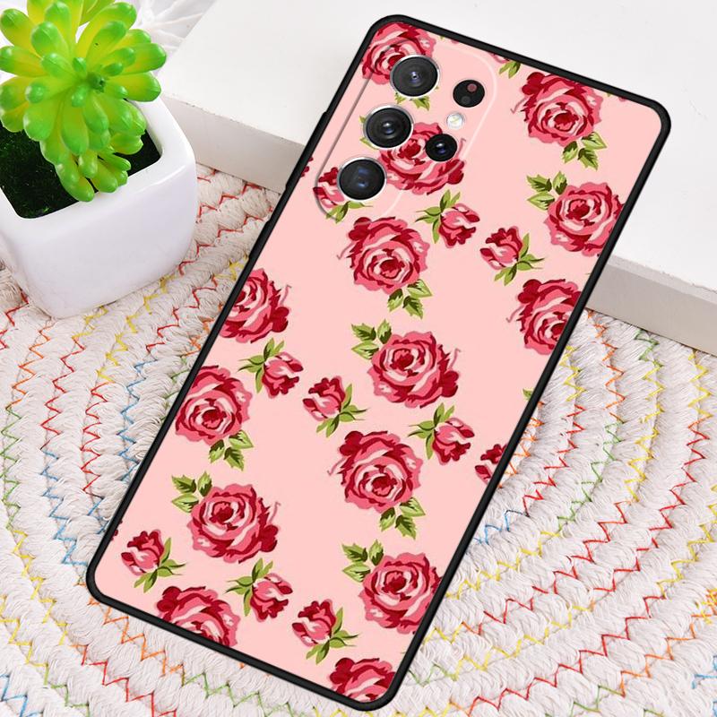 Red Aesthetic TPU Phone Case For Samsung Galaxy note 10 pro S26 S25 S24 S23 S22 Ultra Plus S21 FE S20 Shockproof Cover