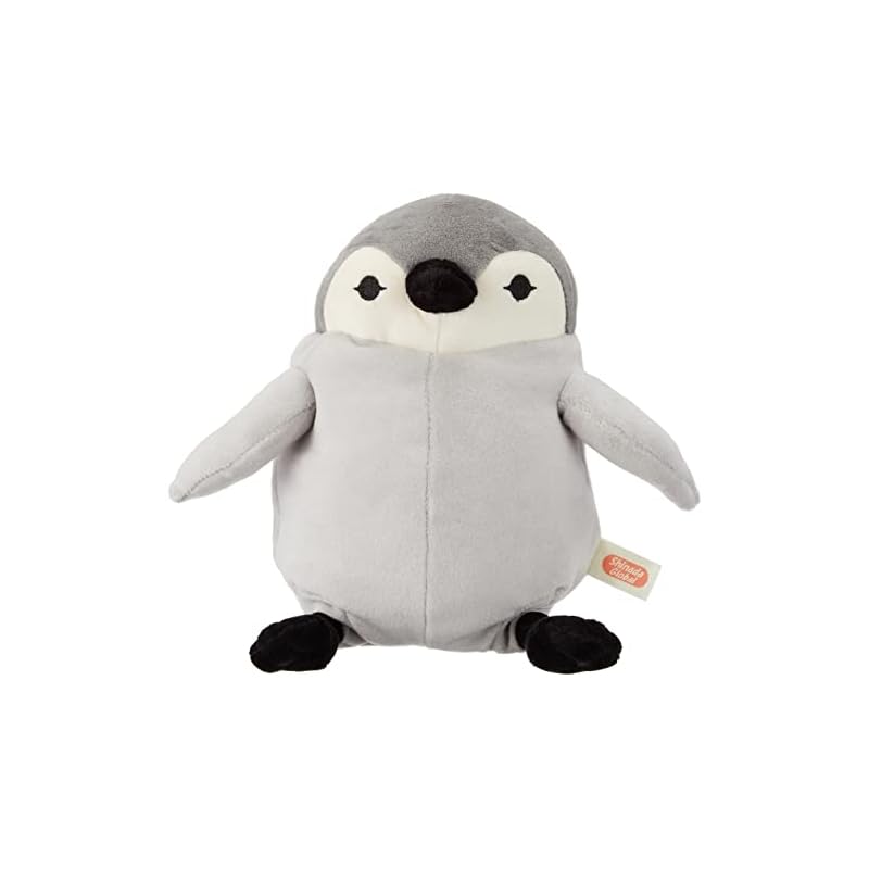 Shinada Global Mochi Series Mochipen Child Gray (M) 14 x 14 x 22 cm Plush Penguin Animal MOPE-0230G