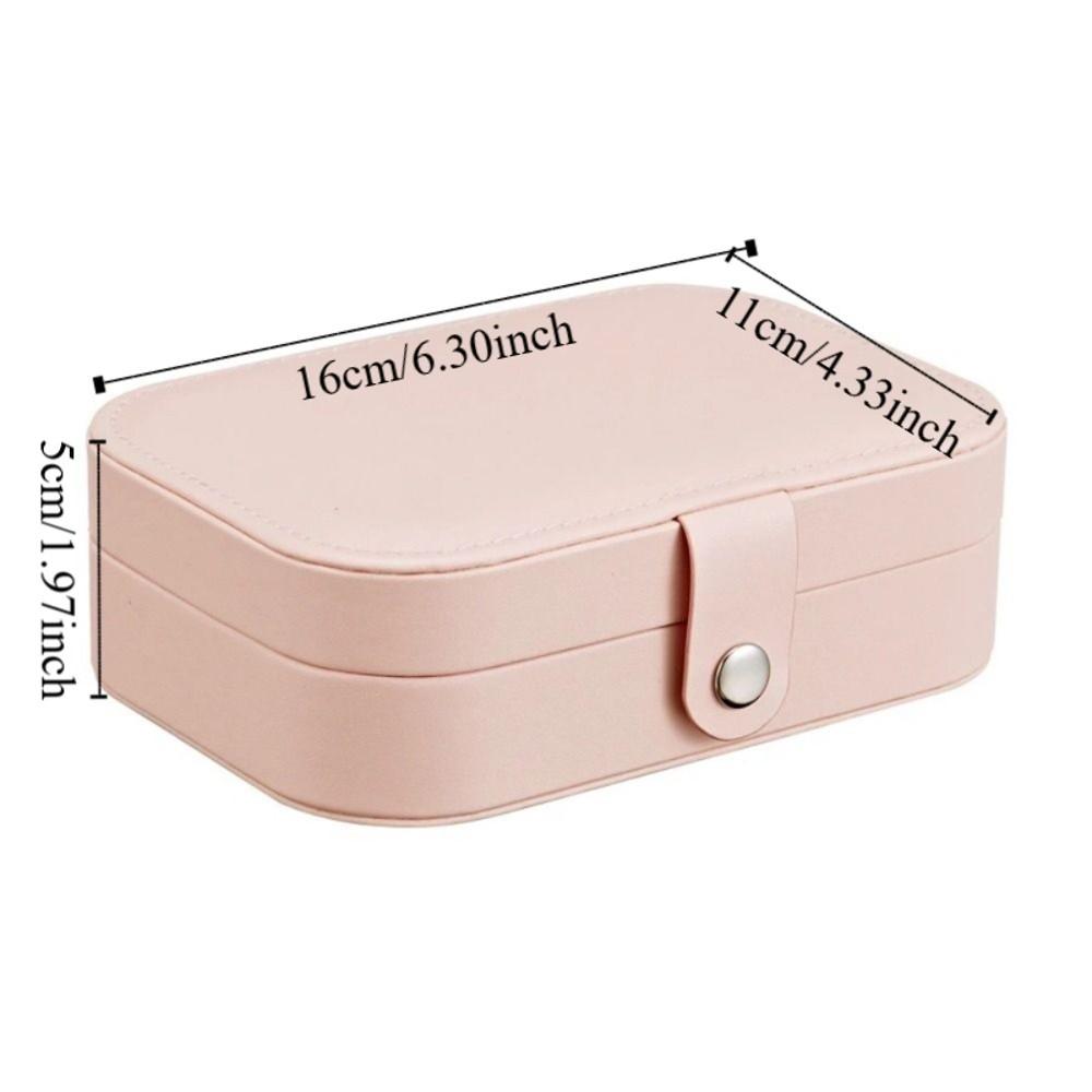 Square Necklace Ring Case Vintage Earring Organizer Lightweight Jewelry Storage Box  Girls