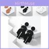Chic Geometric Acrylic Drop Earrings For Women Fashionable Asymmetric Design