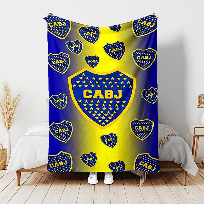 1pc Blanket - Club Atlético Boca Juniors Print Design, Lightweight Blanket for Sofa, Bed- Soft &Warm, Gift for All Seasons