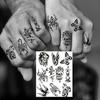 1 Foglio Tatuaggi Temporanei Teschio Ancora Insetto Per Mani Collo Adulti, Adesivi Tatuaggi Finti di Halloween Tatuaggi Realistici a Lunga Durata