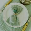 24pcs 32X32CM Sage Green Napkins Handmade Gauze Cotton Cloth Rustic for Weddings Party Baby Shower Banquet Christmas Decorations