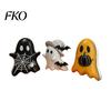 Glossy Resin Halloween Figure 3Pcs Decoration, Micro Landscape Miniature Figurines, Cute Ghost Kids Decoration Pumpkin Fairy Garden Ornament for Home