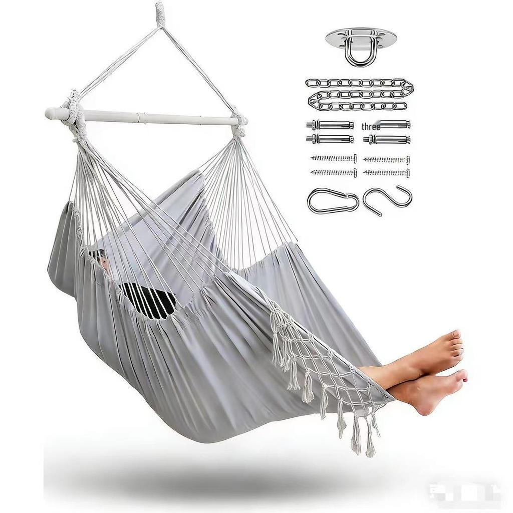 Cross-Border Canvas Hanging Chair: Dorm, Bedroom, Balcony Swing, Indoor/Outdoor Hammock, Suspended Household.