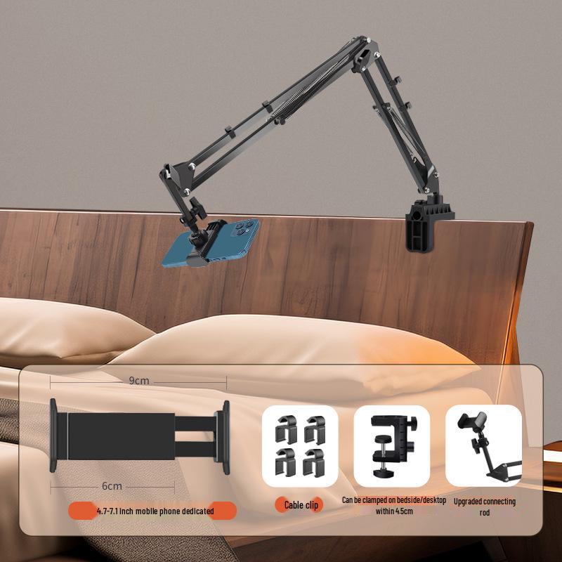 מחזיק אוניברסלי מתכוונן לטאבלט וטלפון לשימוש במיטה או בשולחן