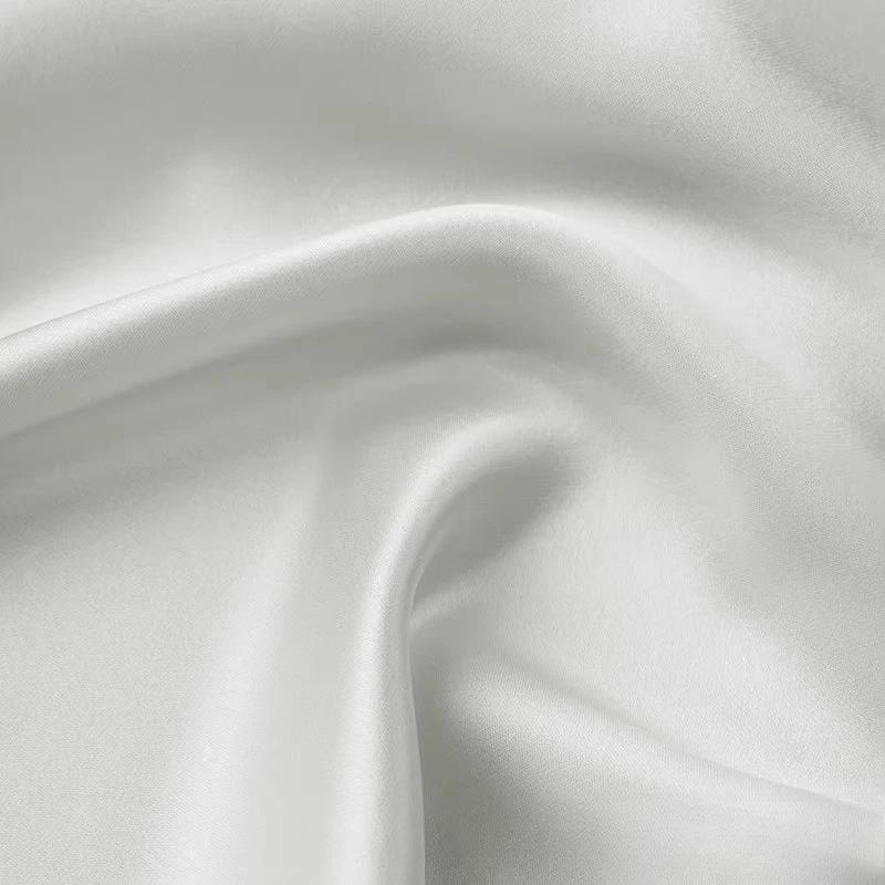 Wide 140cm Acetic Acid Satin Fabric Polyester Spandex Real Silk Fabric Lining Dress Clothing Pajamas Smooth and Silky Fabric