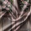 2D Rustic Wood Door & Rose Flower Background for Wedding Photoshoot
