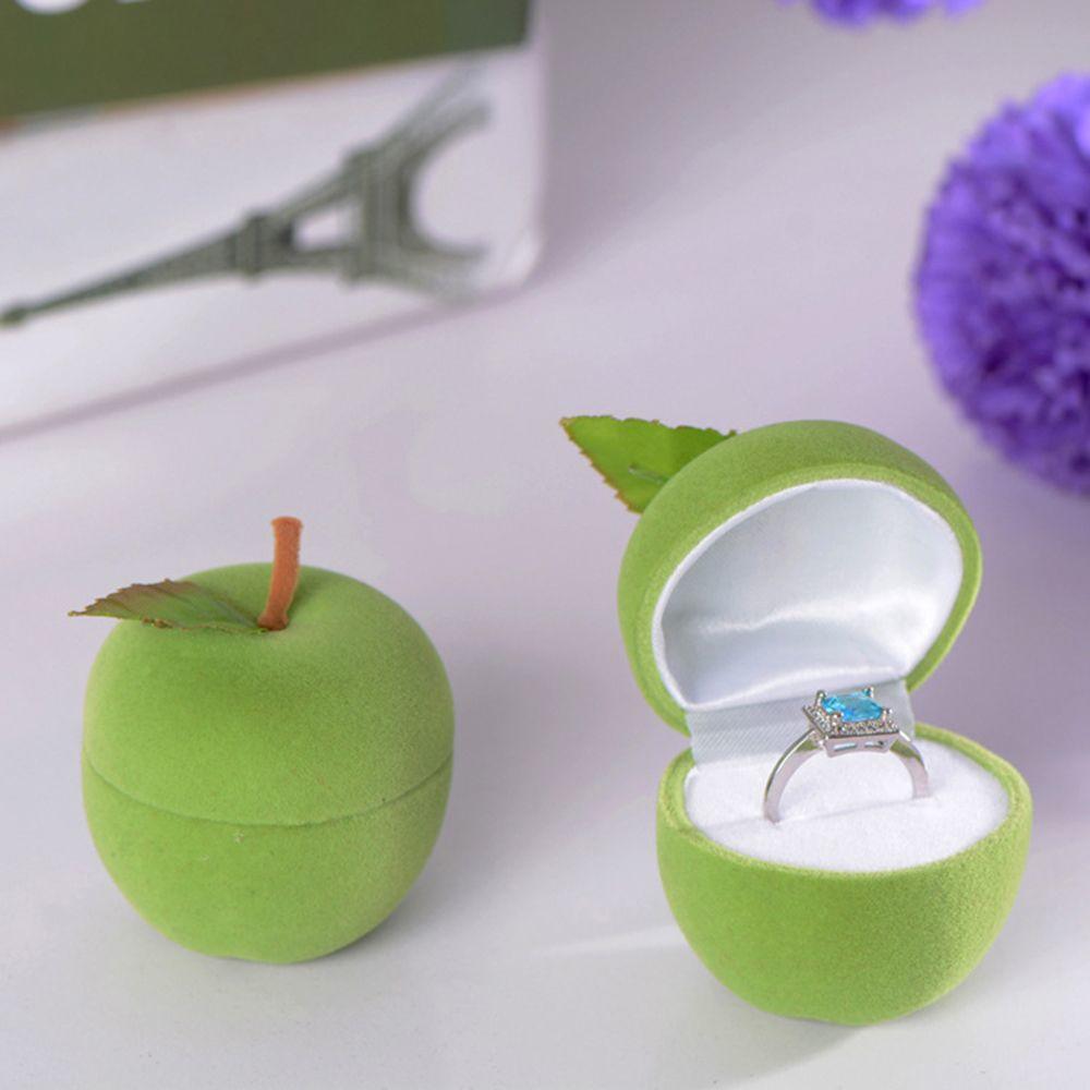 Fruit Design Velvet Earring Ring Jewelry Holder Display Mini Storage Box Case WE