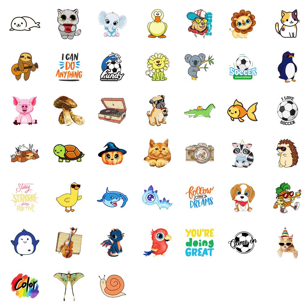 100 Small Size 4Cm Graffiti Mix And Match Stickers Cartoon Cute Pig Penguin Stickers