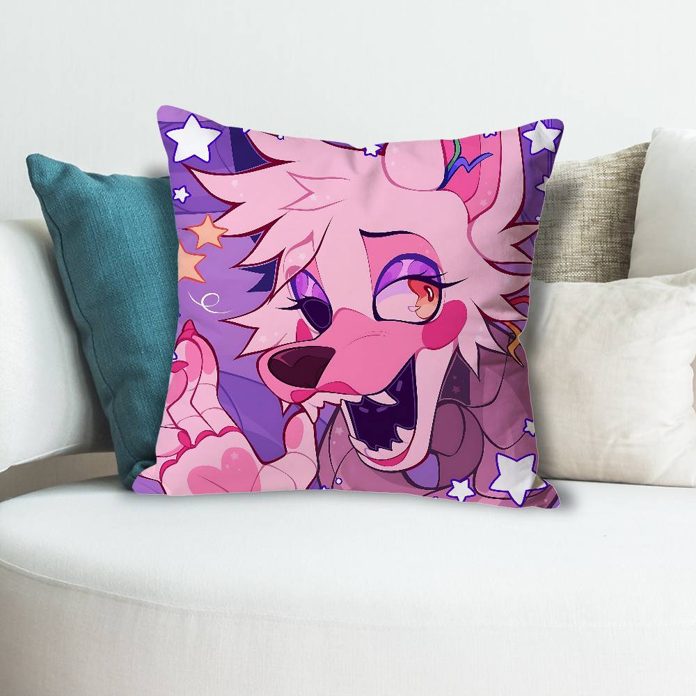 Cute FFnafS Game Pillow Cases for Bedroom Living Room Sofa Home Decor Polyester Cushion Cover with Zipper