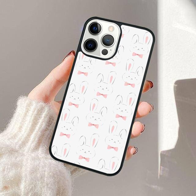 

Cute Bunny Rabbit Phone Case For Apple iPhone 17 Air Pro Max Plus Coque For iPhone 17 Air 14 15 16 13 12 Max Cover iPhone 16plus