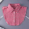 Plaid Fake Collar Female Ladies Detachable Collars For Women Detachable Lapel Shirt False Collars Woman False Blouse Neckwear