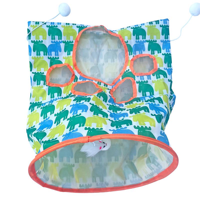 Interaktiver Katzentunnel Kuschelsack mit Knisterpapier-Spielzeug