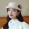 Hat Women'S New Autumn And Winter Fashion Trend Bucket Hat Women'S Foreign Gas Wool Felt Hat Hepburn Top Hat Women