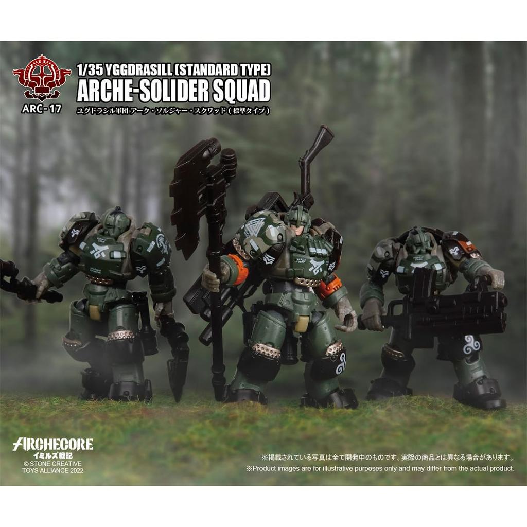 HiPlay TOY ALLIANCE Scale Archecore Yggdrasil Corps Arc Soldier Squad Action Painted and Finished 1/35 ARC-17 (Standard Type) Figure,