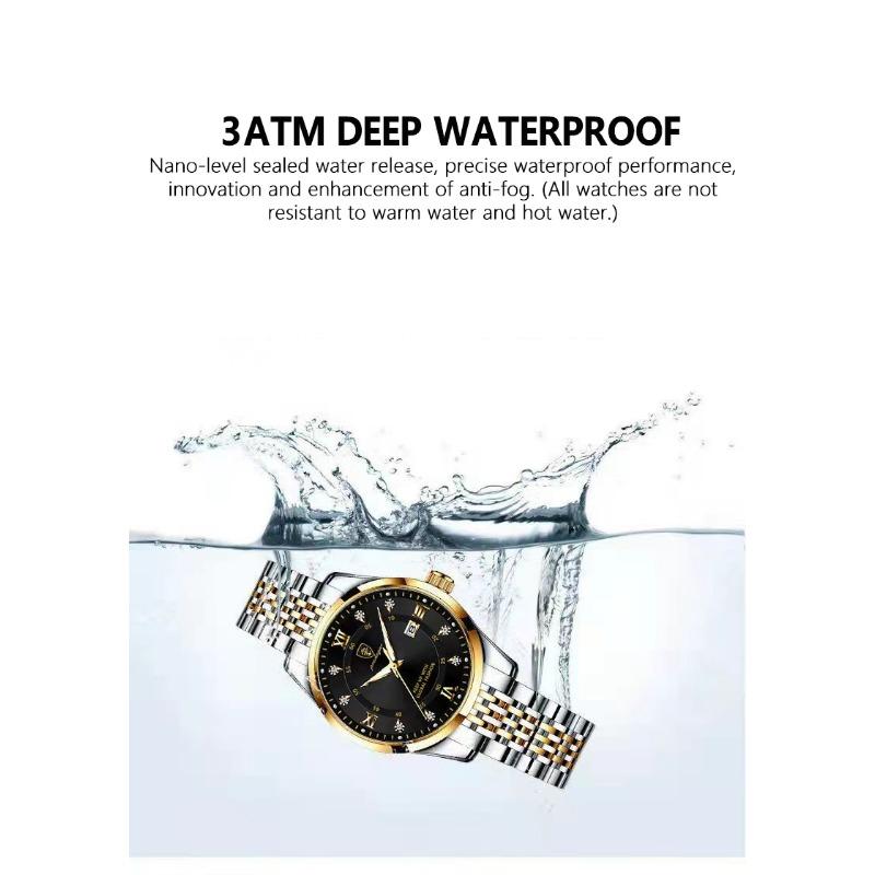 POEDAGAR Original Woman Watch Waterproof Stainless Steel Luminous Date Fashion Ladies Wristwatch Business Quartz Watches