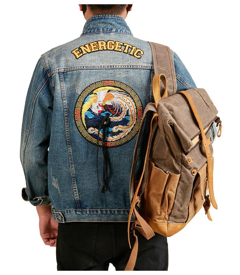 Xintang Mens Retro Heavy Industry Denim Jacket – High Street Turn-Down Collar Shirt Jacket 2025, American Loose Fit Top