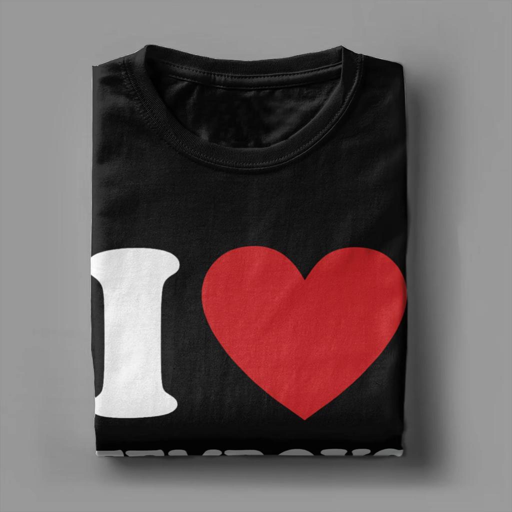 Fun Hot Selling I Love Fembos Printed Pattern  Highquality Mens Cotton Short Sleeved Round Neck Tshirt Casual Mens Top