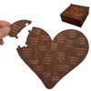 Romantic Heart Wooden Puzzle with Gift Box 20 Reasons Heart Puzzle for Him Her Valentines Anniversary Wedding
