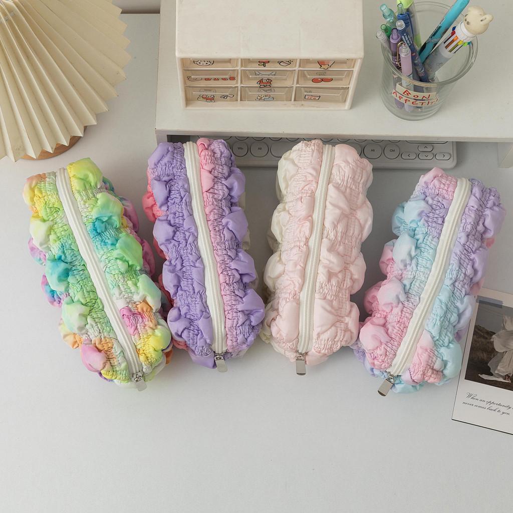 Theme Rainbow Pencil Case Storage Pouch With Large Capacity For Students Gift