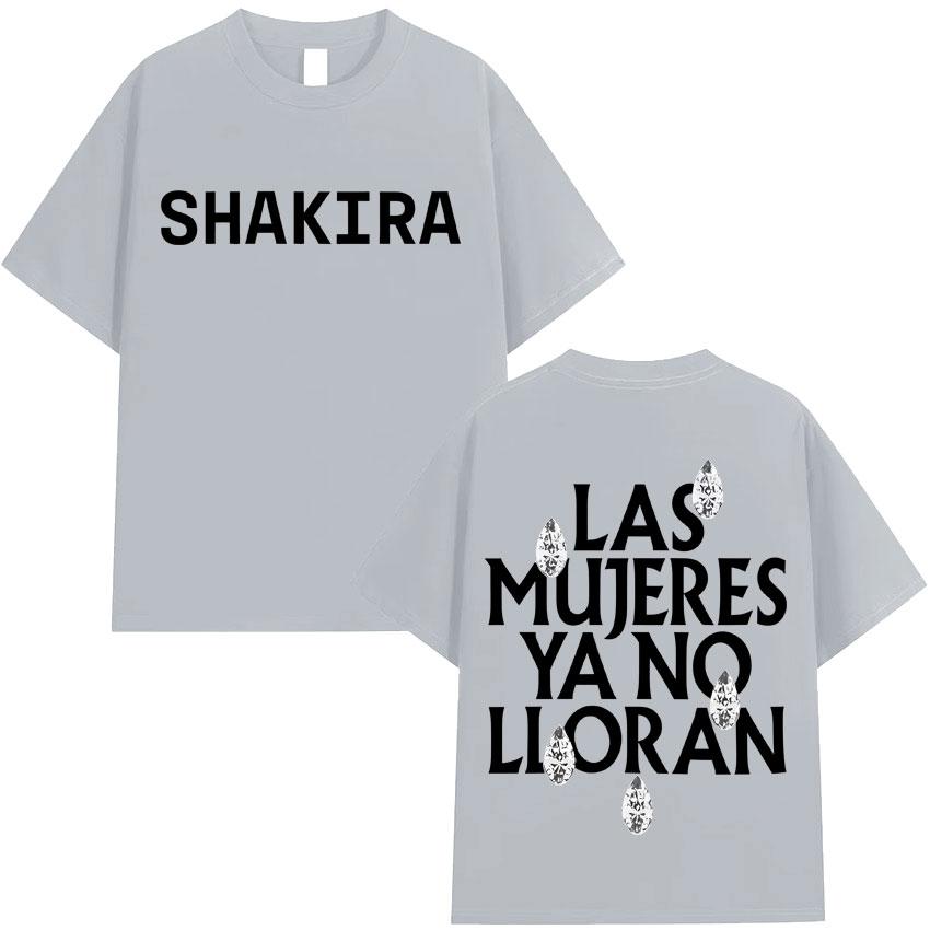 

Singer Shakira Las Mujeres Ya No Lloran Graphics Casual Tshrit Oversized Fashion Short Sleeve Tshrits Aesthetic High Quality Tee 4XL