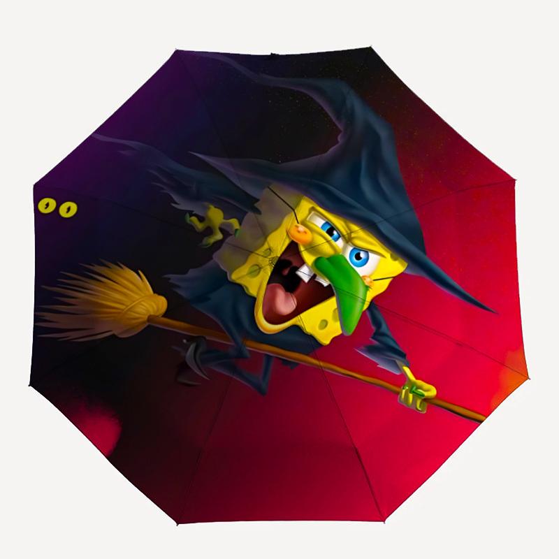 

1pc Halloween SpongeBob Automatic Umbrella 8-Bone Design Compact Gear for Outdoor Travel, Perfect Gift for Friends yy250821090
