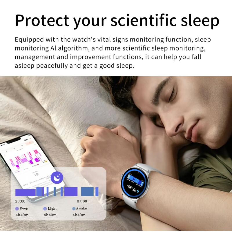 2025 Ny Smartklokke for Kvinner Gave 1,43 Tommers Full Touchskjerm Sports- og Treningsklokker Bluetooth-samtaler Digital Smartklokke Damer