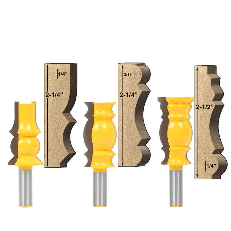 1/2 Handle High-End Set, Armrest Knife, Ceiling Line Knife, Skirting Line Knife, Line Knife, Woodworking Milling Cutter, Engraving Machine Cutter