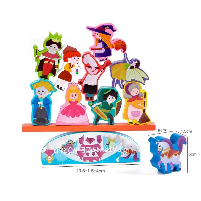 Wooden Stacking Animal Dinosaurs Building Blocks Toys Kids Educational Balance Toys Parent-child Interactive Tabletop Game