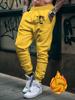 Pantalones Jogger para Hombre Oso Deportivo Bolsillo Oso Hockey Línea Artística, Animal de Movimiento Rápido Gráfico en la Pierna, Pantalones de Chándal con Tobillo Acanalado para Ajustes Diarios Modernos